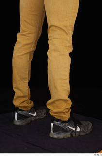 Lutro black sneakers calf casual dressed yellow jeans 0006.jpg